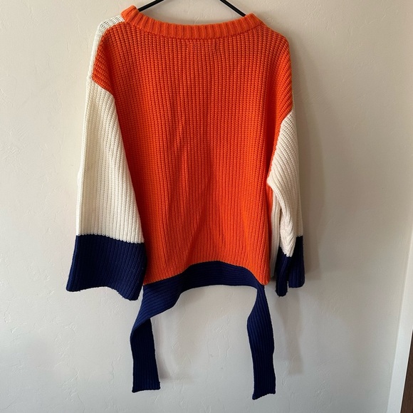 J.ING Jacky Color Block Oversized Wool Sweater - Picture 6 of 9
